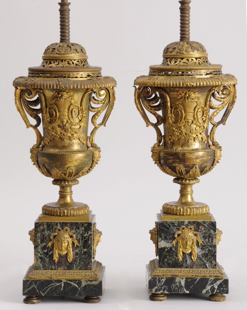 PAIR OF EMPIRE STYLE GILT BRONZE 13f6bf