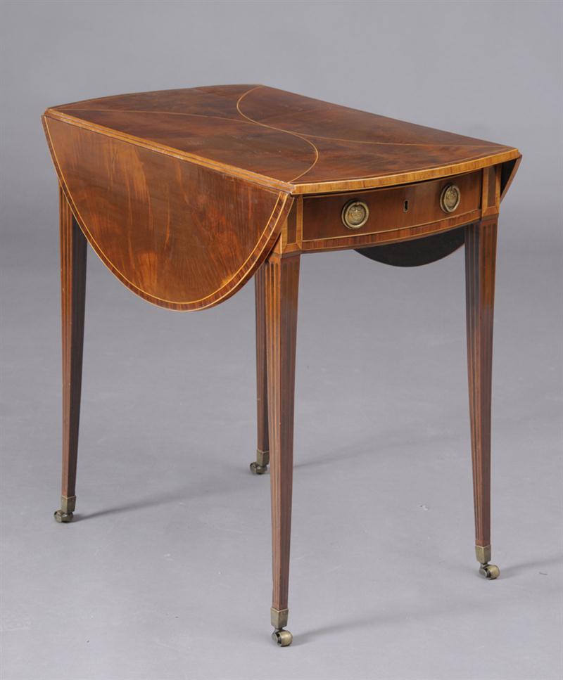 GEORGE III INLAID MAHOGANY PEMBROKE 13f6f3