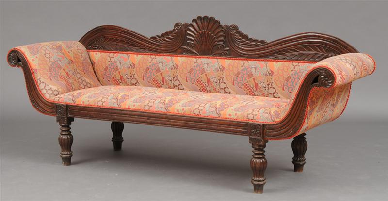 ANGLO-INDIAN CARVED HARDWOOD SETTEE