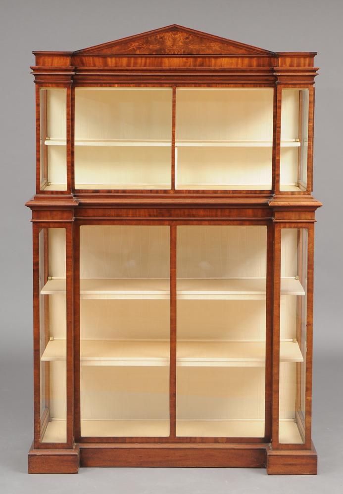 ENGLISH MAHOGANY THREE PIECE VITRINE 13f707