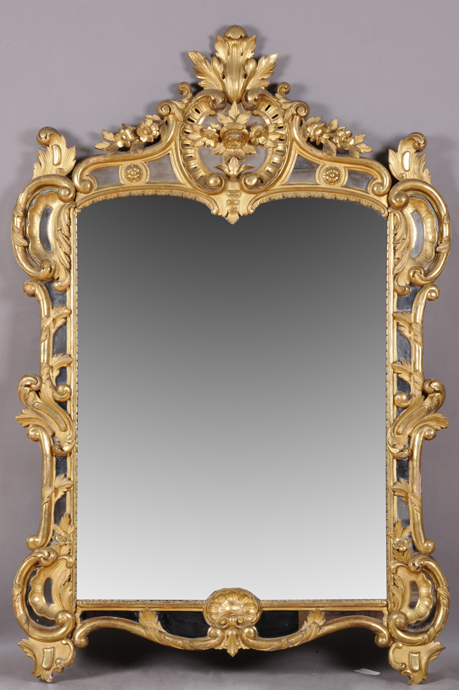 LOUIS XV STYLE GILTWOOD MIRROR 13f717