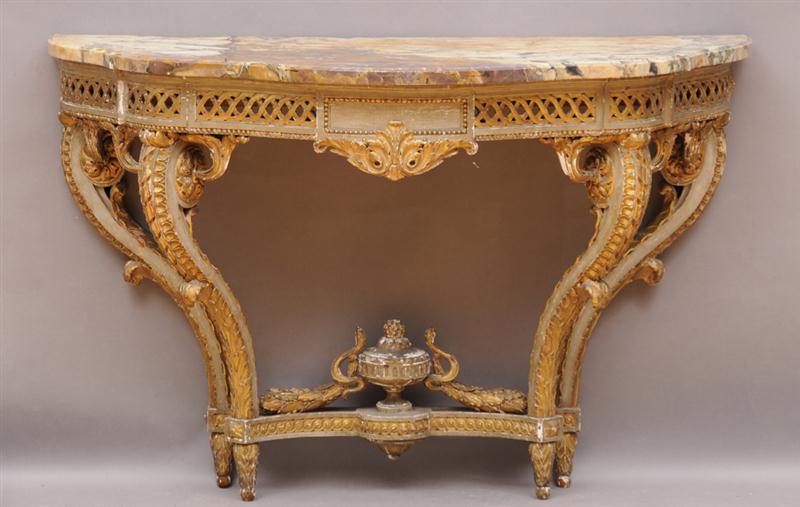 LOUIS XVI STYLE CARVED PAINTED 13f74d