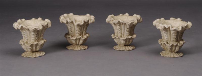 SET OF FOUR ROCOCO STYLE CAST STONE