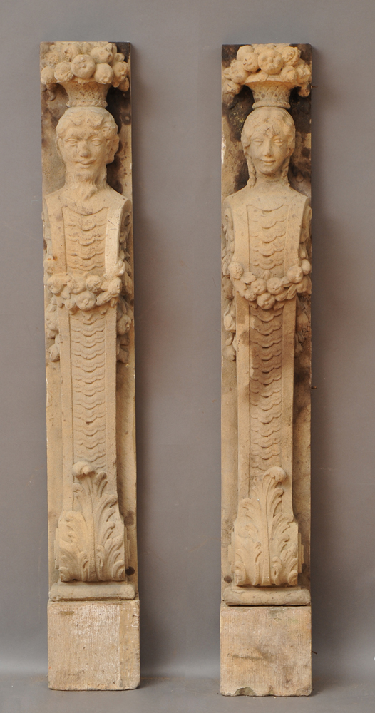 ASSEMBLED PAIR OF BAROQUE STYLE