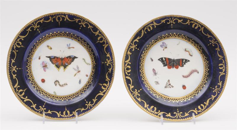 PAIR OF ENGLISH PORCELAIN PLATES 13f788