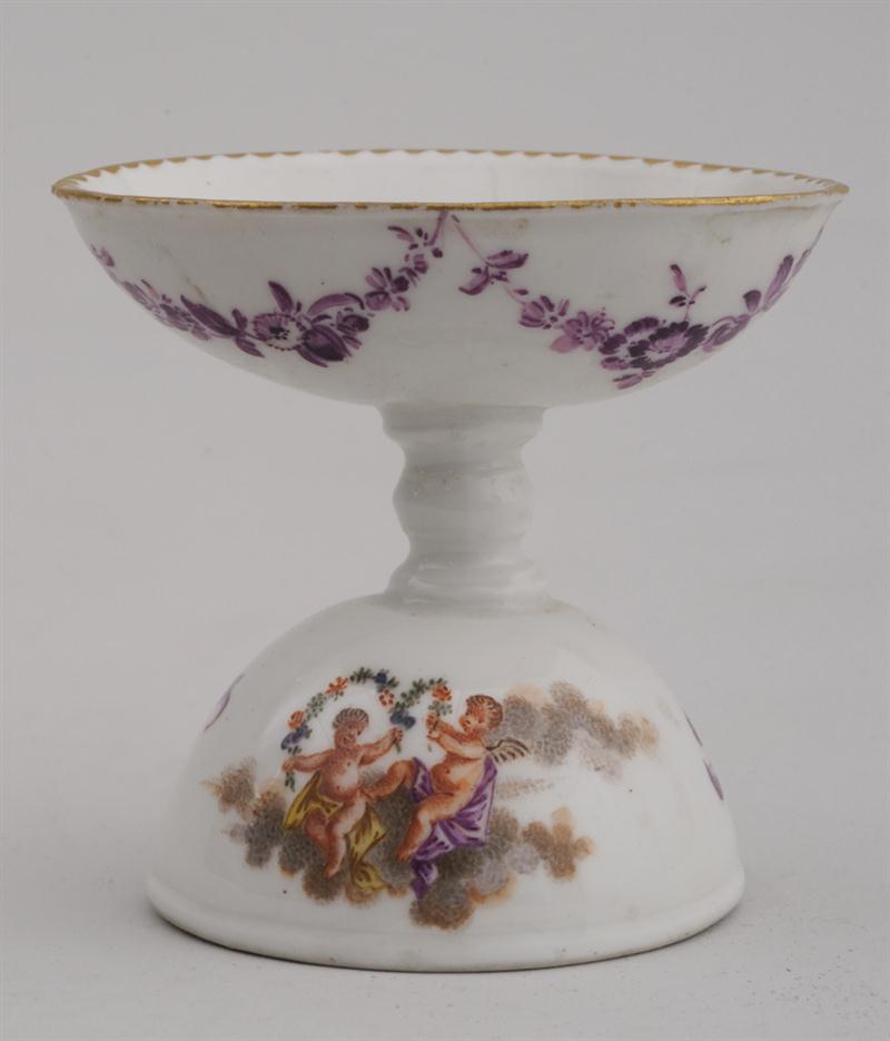 MEISSEN DOUBLE EGG CUP Circa 1745; painted