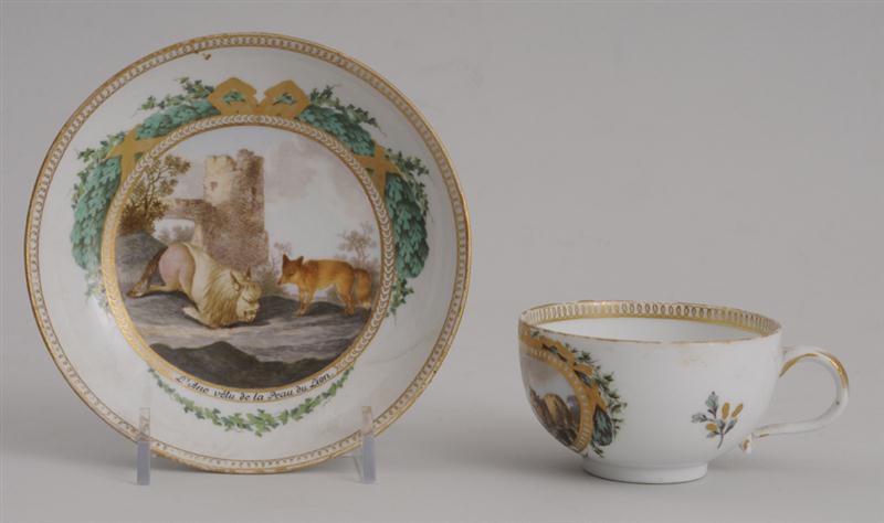 MEISSEN MARCOLINI TEACUP AND SAUCER 13f7a4