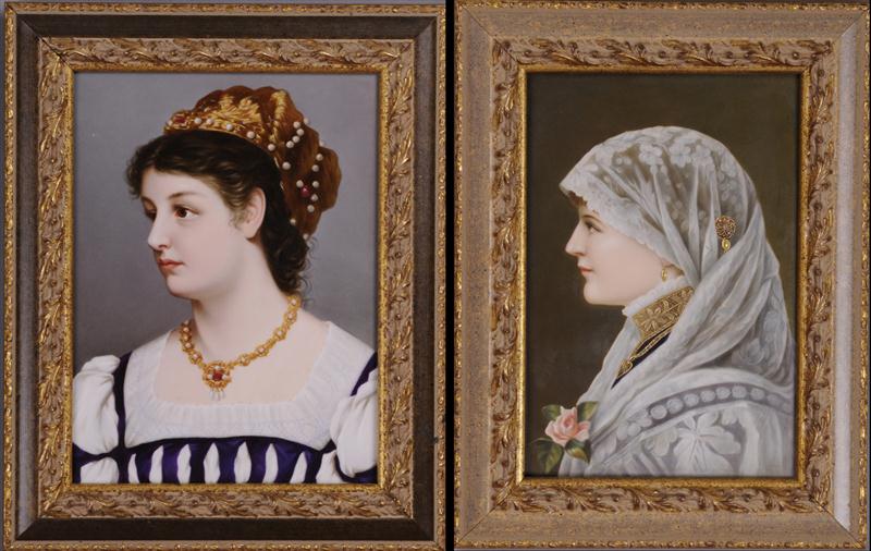 TWO BERLIN PORCELAIN PLAQUES Each