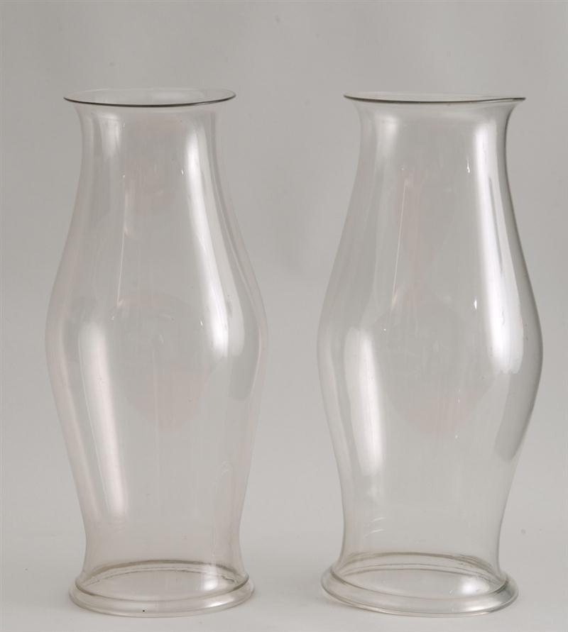 PAIR OF CLEAR GLASS BALUSTER-FORM