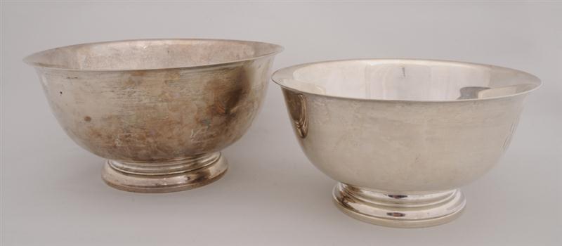 TWO AMERICAN SILVER REVERE BOWLS 13f809
