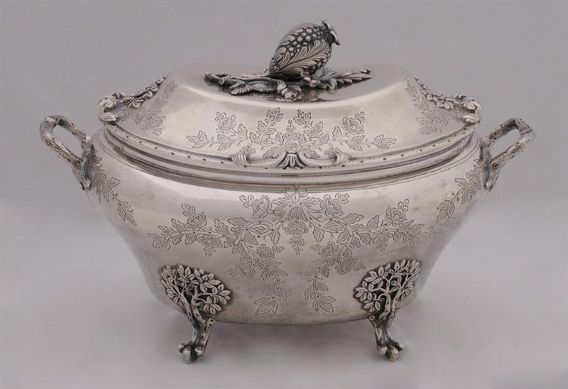 PORTUGUESE SILVER TUREEN AND COVER
