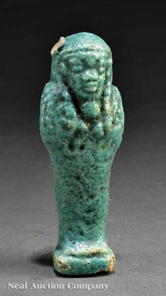 An Egyptian Faïence Shabti the