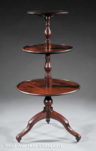 An American Classical Carved Mahogany