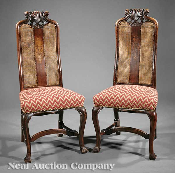 A Pair of Continental Walnut and