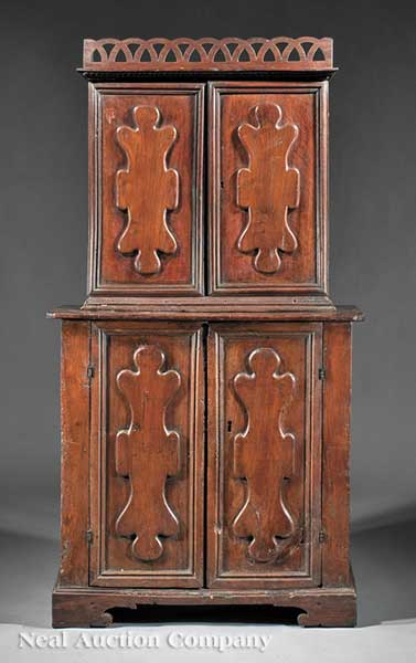 An Antique Italian Carved Walnut