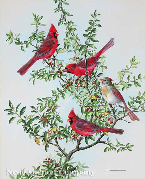 Basil Ede (English b. 1931) "Cardinals"