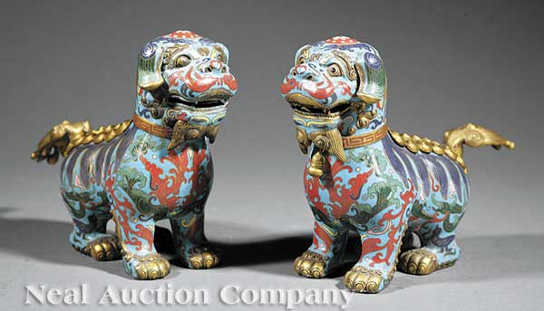 A Pair of Chinese Cloisonné Enamel