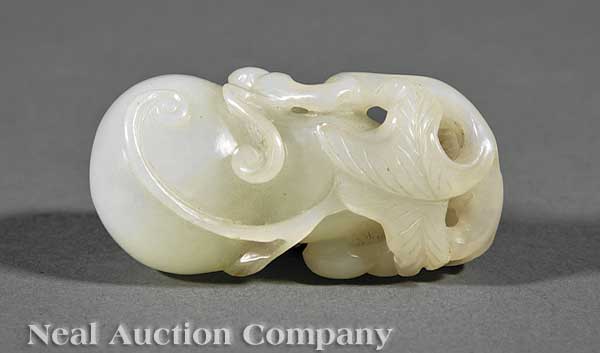 A Chinese White Jade Double Gourd 13fbaa