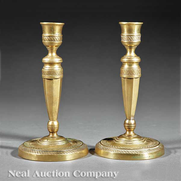 A Pair of Charles X Bronze Candlesticks 13fbb6