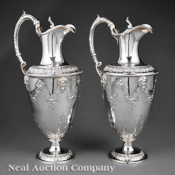 A Pair of Silverplate Claret Jugs 13fbcf