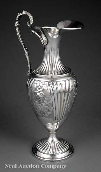 A Continental 800 Silver Ewer 19th 13fbe1