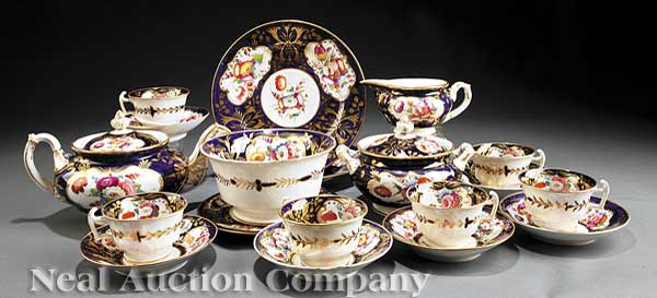 A Fine Coalport Porcelain Tea Service