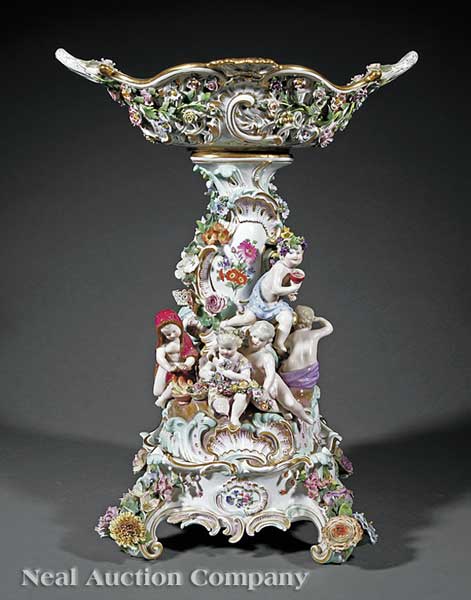 An Antique Meissen Porcelain Polychrome 13fbed