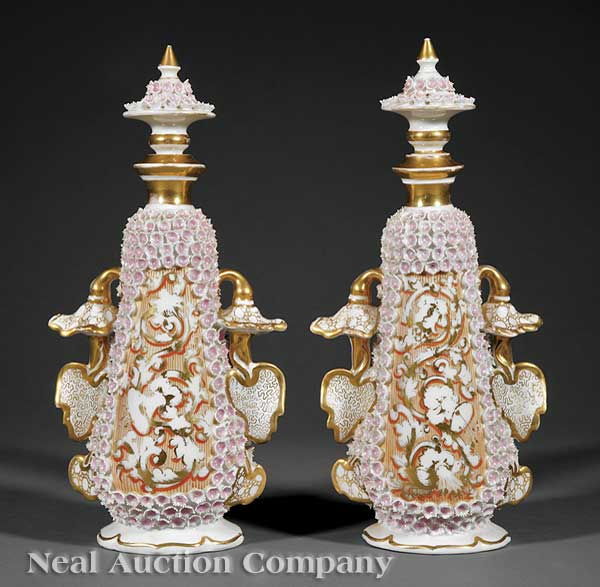 A Pair of Paris Porcelain Parfumiers
