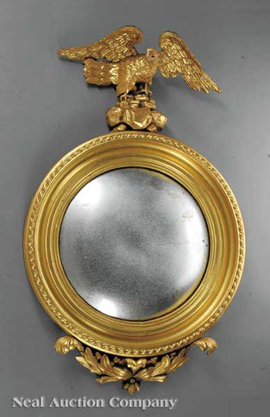 An English Carved and Gilded Convex