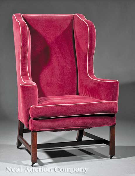 A George III Mahogany Wing Chair