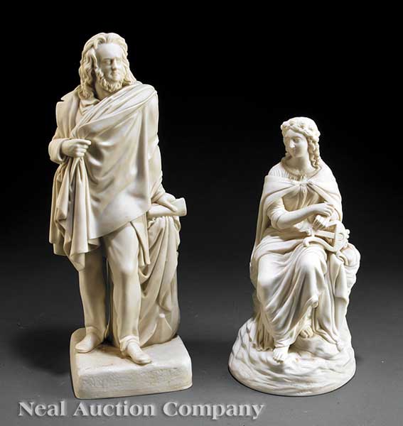 Two Parian Porcelain Figures one