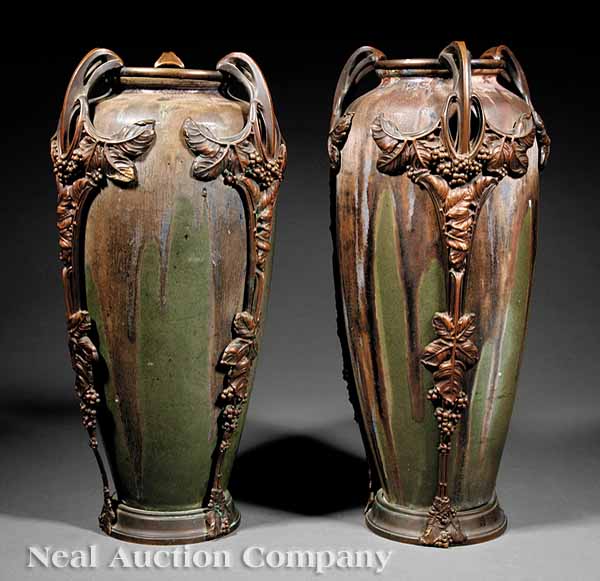 A Pair of Art Nouveau Bronze Mounted 13d639