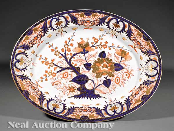 A Crown Derby Imari Oval Platter