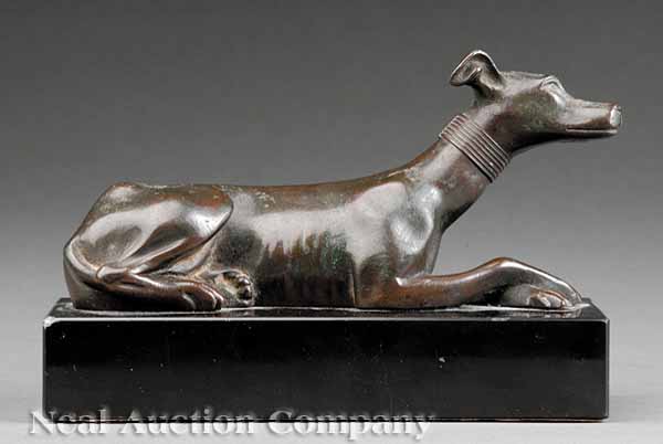 A French Bronze of a Whippet early 13d642
