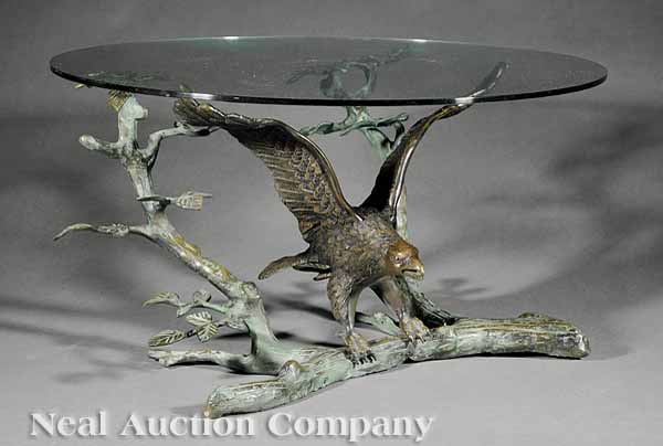 A Patinated Bronze Eagle Figural 13d64d