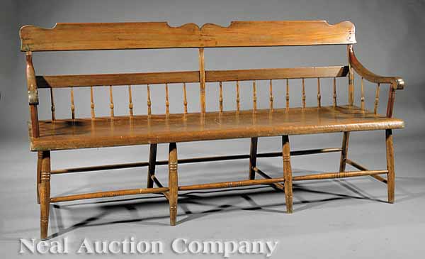 An American Mixed Woods Settee