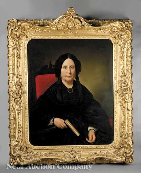 American School mid 19th c Portrait 13d65d