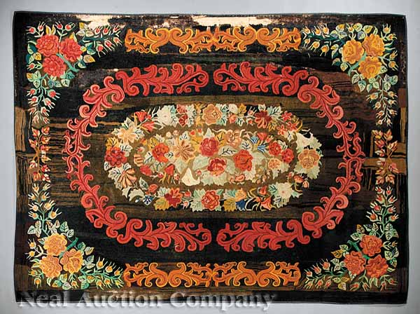 An American Wool Hooked Rug second 13d68a