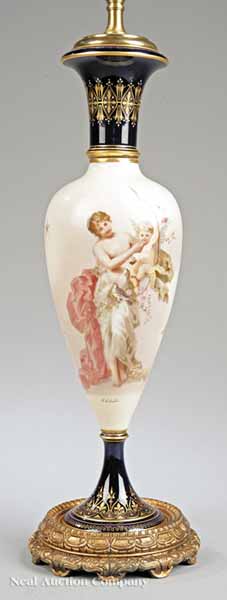 A German Porcelain Vase Depicting Venus