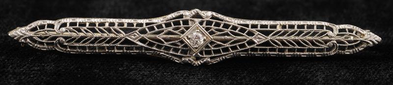 EDWARDIAN DIAMOND BAR PIN 2 1 4 13db01