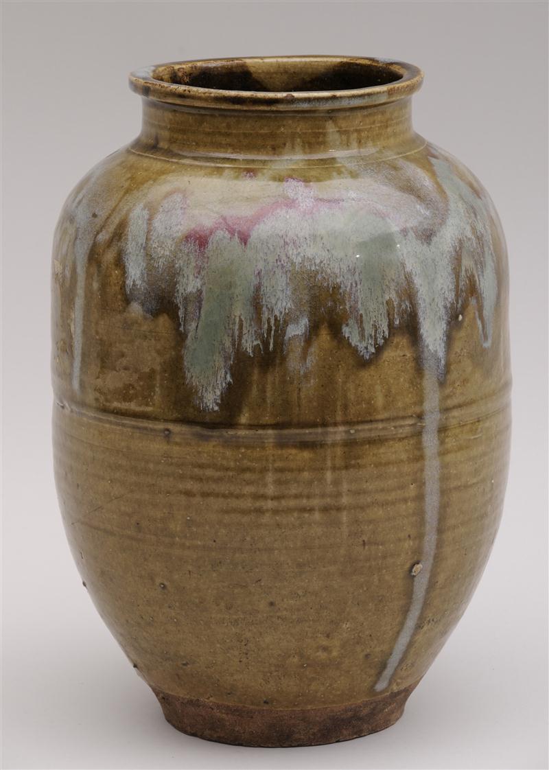 CHINESE DRIP-GLAZED POTTERY OVOID