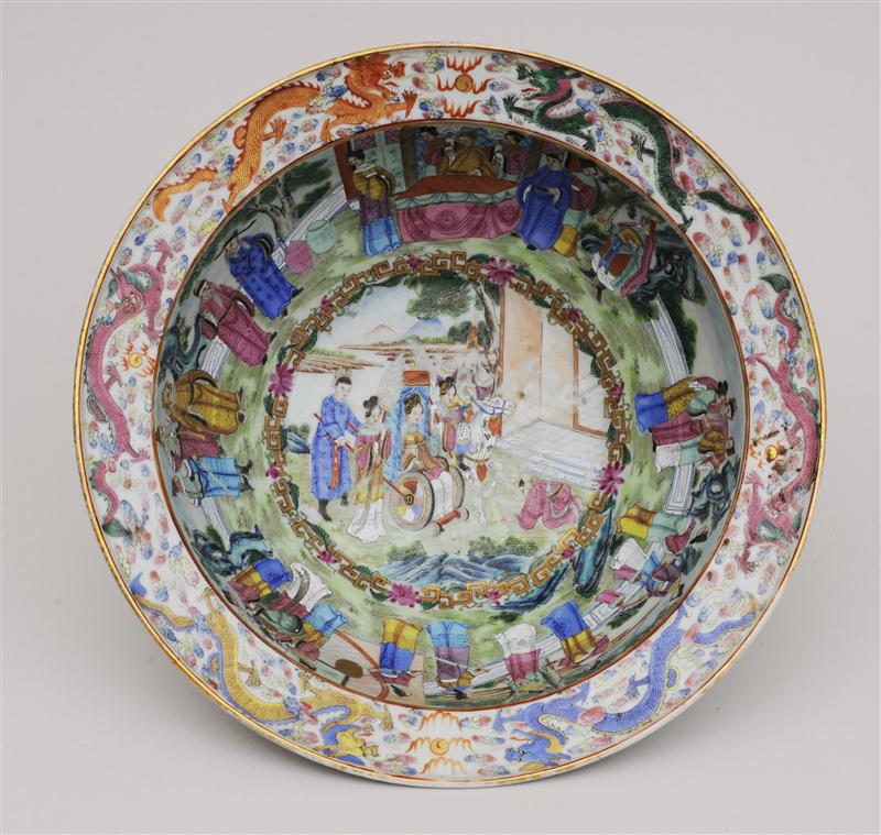 CANTON ROSE MEDALLION PORCELAIN BASIN