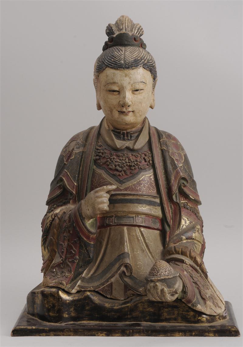 CHINESE TERRACOTTA HALF-LENGTH