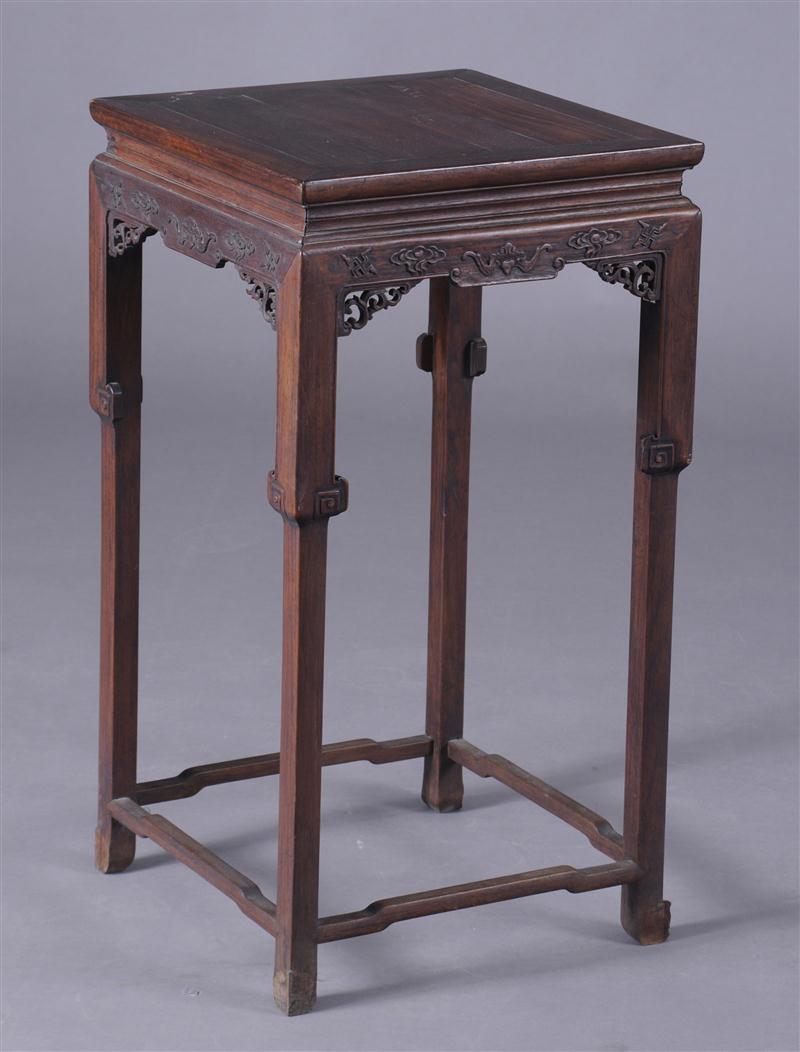 CHINESE CARVED HARDWOOD STAND The