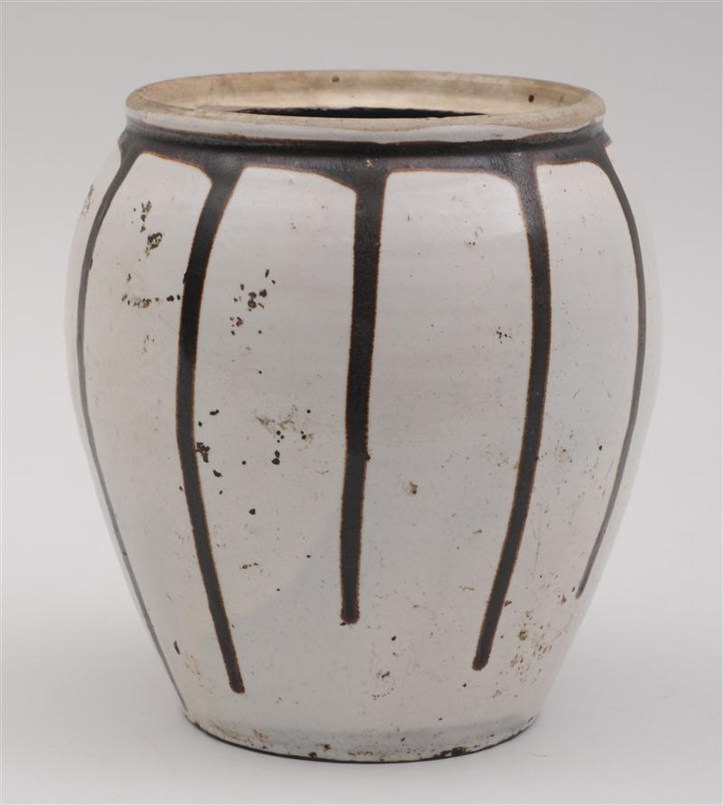 JAPANESE DRIP GLAZED POTTERY JAR 13dbfe