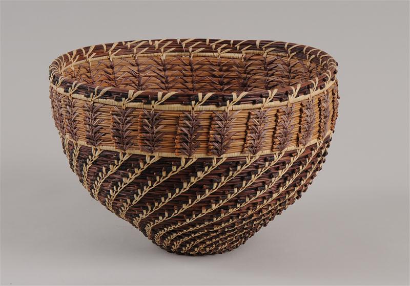 TRIBAL WOVEN BASKET WITH TAPERED