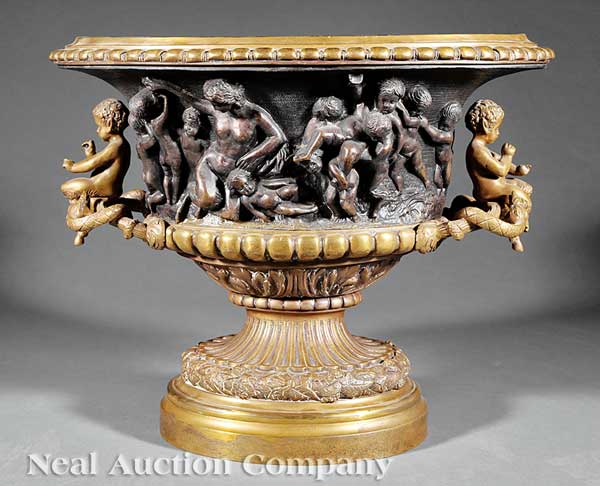 A Louis XVI-Style Gilt and Patinated