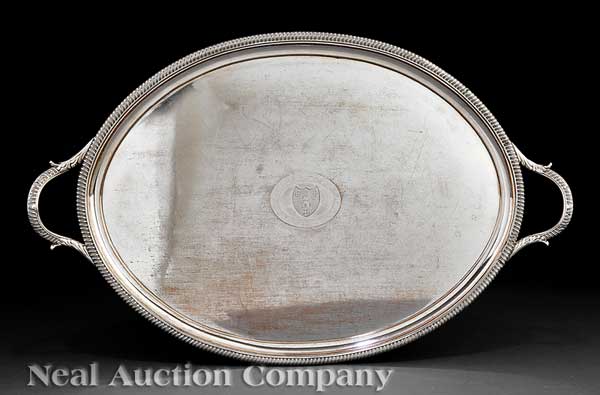 An Antique Sheffield Plate Tray 13e434