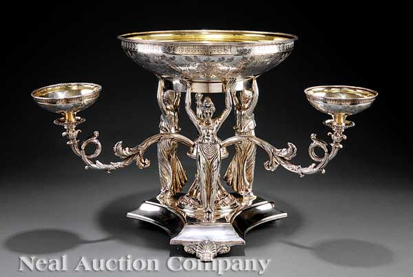 A Silverplate Figural Epergne in