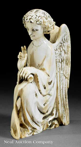 A German Carved Ivory Figure of